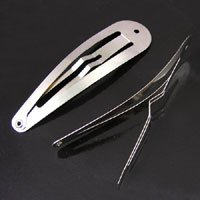 78mm(3in) Silver Metal Snap Hair Clips pkg/3