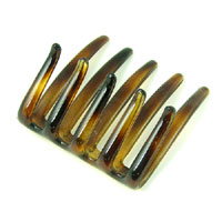 2in Lucite Crab Hair Comb, ea