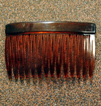 2.75x1.75in Hair Comb for Beading, Brown Plastic, pack of 6