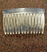2.75x1.75in Hair Comb for Beading, Clear Plastic, pk/6