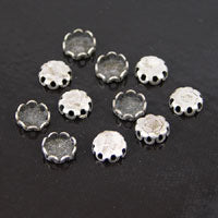 5mm Laced Bezel, Antique Silver Finish, pk/6