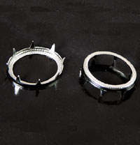 18x13mm Oval Classic Silver Metal Rim Setting/Bezel, pk/12