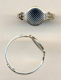 Silver Adjustable Ring Shanks, pack of 12