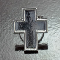 25x33mm Cross Shaped Bezel Ring Base, adjustable Ring, Silver, each