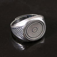 18mm Adjustable Ring, w/14mm pad, Classic Silver, pk/6