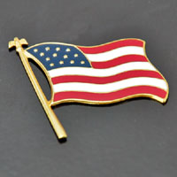 USA Flag Charm Made in USA Flag , pk/3