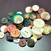 6oz Natural Tones Acrylic Button Mix