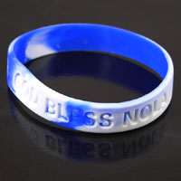 Stretch Bracelet God Bless NOLA-Blue-n-White, pack of 12