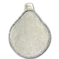Silver Drop Shaped Designer Pendant(Bezel), ea