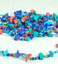 46in Necklace, Multi-Color Chips and Seed Bead ea