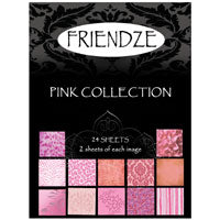 Friendze Designer Papers, 3x4in sheets - Pink Collection, pkg/24