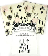 H3 Self Adhesive Transfers, 2-3x4in sheets/pkg - Cross Images, pkg