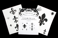H3 Designer Self Adhesive Sheets, Fleur de lis, 2 sheets per pack