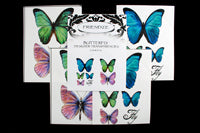 Friendze Designer Self Adhesive Transfers, 2-3x4in sheets/pkg - Butterfly Color Images, pkg