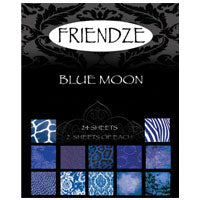 Friendze Designer Papers, 3x4in sheets - Blue Moon Carpet, pkg/24 sheets