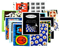 Designer Papers, 3x4in sheets - And of Course World Peace, pkg/24 sheets