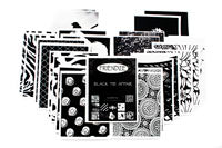 Friendze Designer Papers, 3x4in sheets  Black Tie Affair-Black-n-White, pkg/24 sheets