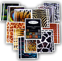 H3 Altered Art Papers, 3x4in sheets, Animal Prints Two, pkg/24