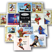 H3 Rowdy N Wild Vintage Cowgirl Graphic Papers, pack of 24