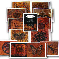 H3 Graphics Collage Papers, Tooled Leather, pack of 24