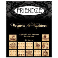 H3 Graphics Art Papers, Brands 'N Banners Alphabet, pack of 24