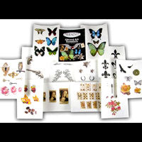 Friendze Designer Self Adhesive Transfers, 3x4in sheets - Altered Art Images Collection, pkg/12