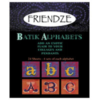 H3 Altered Art Papers, 3x4in sheets - Batik Alphabet), pkg/24