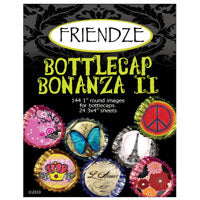 Friendze Designer Papers, Bottle Cap Bonanza II(for Bottle Cap Art-n-Deep-Dish Pendants & Altered Art)