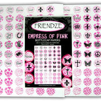 H3 Altered Art Papers, Empress of Pink Bottle Cap, 120 Designs, pack