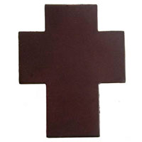 2x2.5in Flat Metal Cross Pendant, Sweet Iron-Brown Finish w/11mm open ring bail on back-easily changeable, ea
