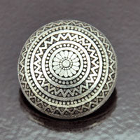 28mm Round Vintage Button, Classic Silver, ea