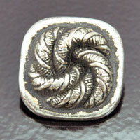 29mm Twisted Rope Vintage Button, Classic Silver, ea