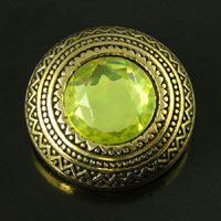 35mm Gold-n-Jonquil Ornate Vintage Button, ea