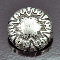 31mm Round Vintage Button, Classic Silver, ea