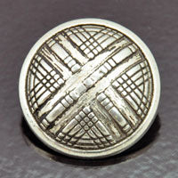 30mm Round Vintage Button, Classic Silver, ea