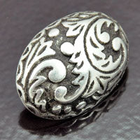 21x30mm Oval Vintage Button, Classic Silver, ea