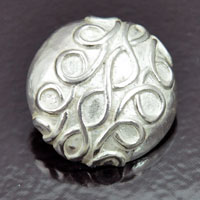 30mm Round Vintage Button, Classic Silver, ea