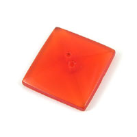 33mm Tangerine Vintage Lucite Diamond Button, ea