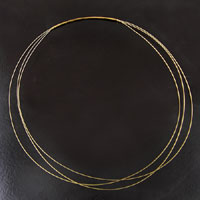 16.5in 3-Strand Wire Choker, Gold w/Tube Clasp, each