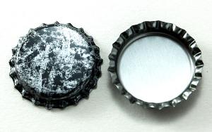 1" Grunge Blank Bottle Caps, pack of 12
