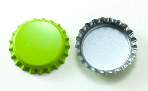 1" Lime Green Blank Bottle Caps, pack 12