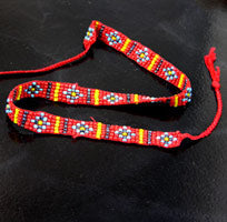 11.5 inch Beaded Indian Hat Band, 13mm wide 13in-overall length, each.