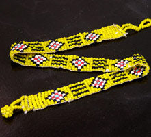 11.5in Seed Bead Indian Hat Band Necklace, each