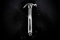 34mm Hammer Charm, Silvertone, 6pk