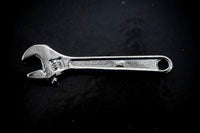 31mm Wrench Charm, Silvertone, 6pk