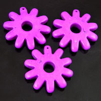 43mm Magnasite Spur Rowels Pendant, Purple, drilled, pack of 2