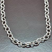 Classic Silver 4mm Rollo Chain Necklace, EA