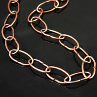 Antiqued Copper Cable Chain Necklace, ea