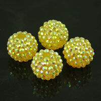 Yellow/Jonquil Crystal Balls, (14 crystal balls), strand