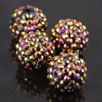 22mm Crystal Volcano Gold Crystal Beads, 10 beads per strand